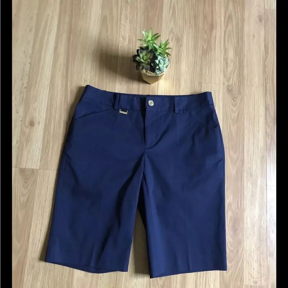 NWT Ralph Lauren Golf Bird Spring 2 Bermuda Shorts Navy Blue Women’s Size 2